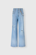 Baggy Jeans with Knee Rips