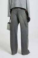 Baggy Jeans in Pure Cotton with Resca Pattern