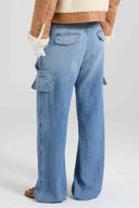 Cargo Jeans in Pure Cotton with Resca Pattern
