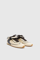 Winner sneakers in vintage-effect two-tone shearling