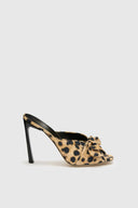 Leopard Print Marocain Mule