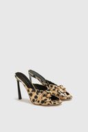 Leopard Print Marocain Mule