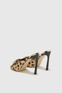 Leopard Print Marocain Mule