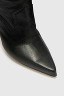 High Leather Boots with Couture Lace Detail
