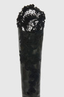 High Leather Boots with Couture Lace Detail