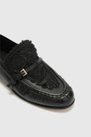 Mocassino in Montone Nappato Vintage con Intagli Couture