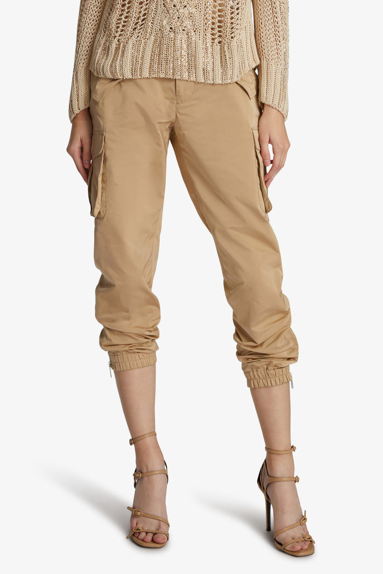 Technical duchesse cargo trousers