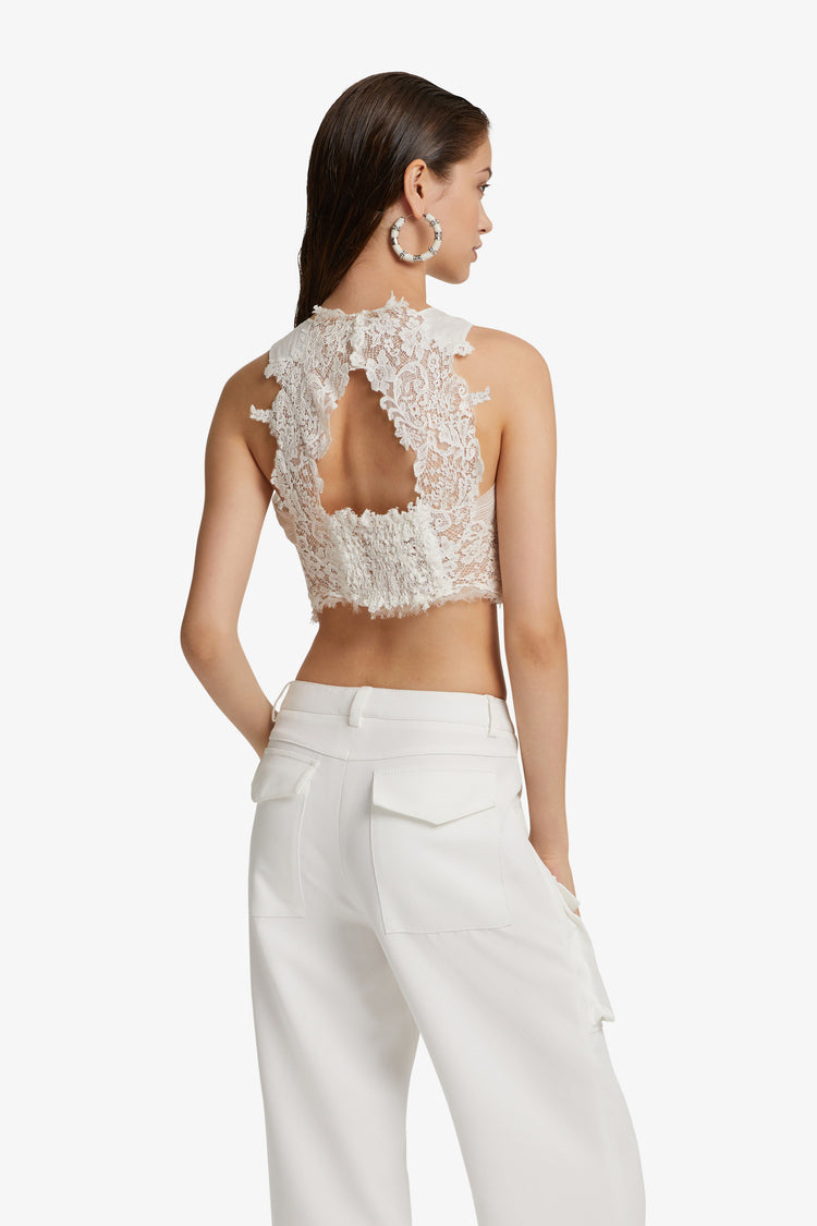 Lace cropped top