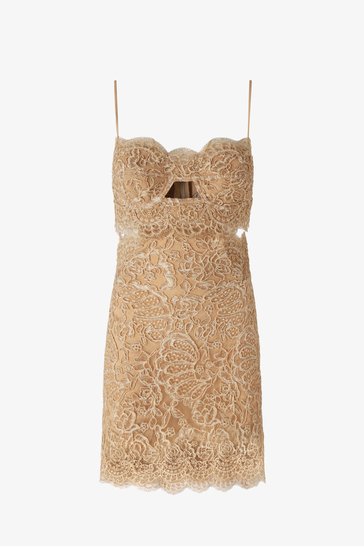 Cut-out dress in pizzo