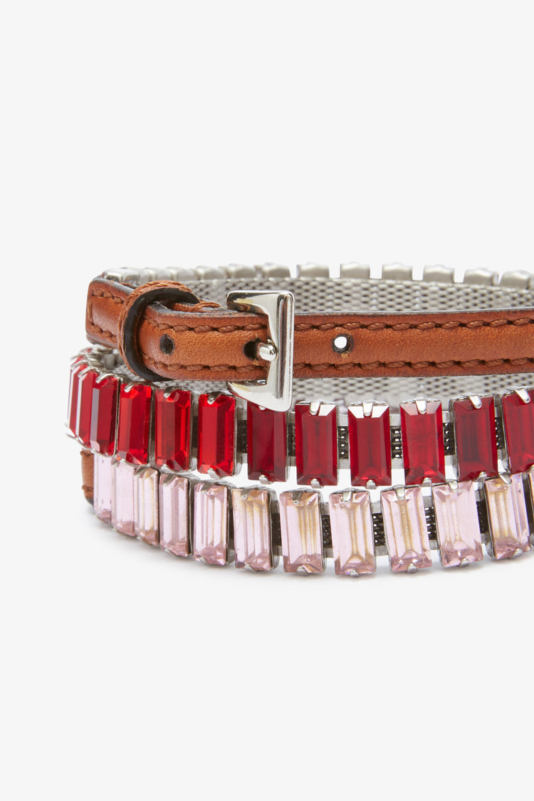Multi-row crystal bracelet