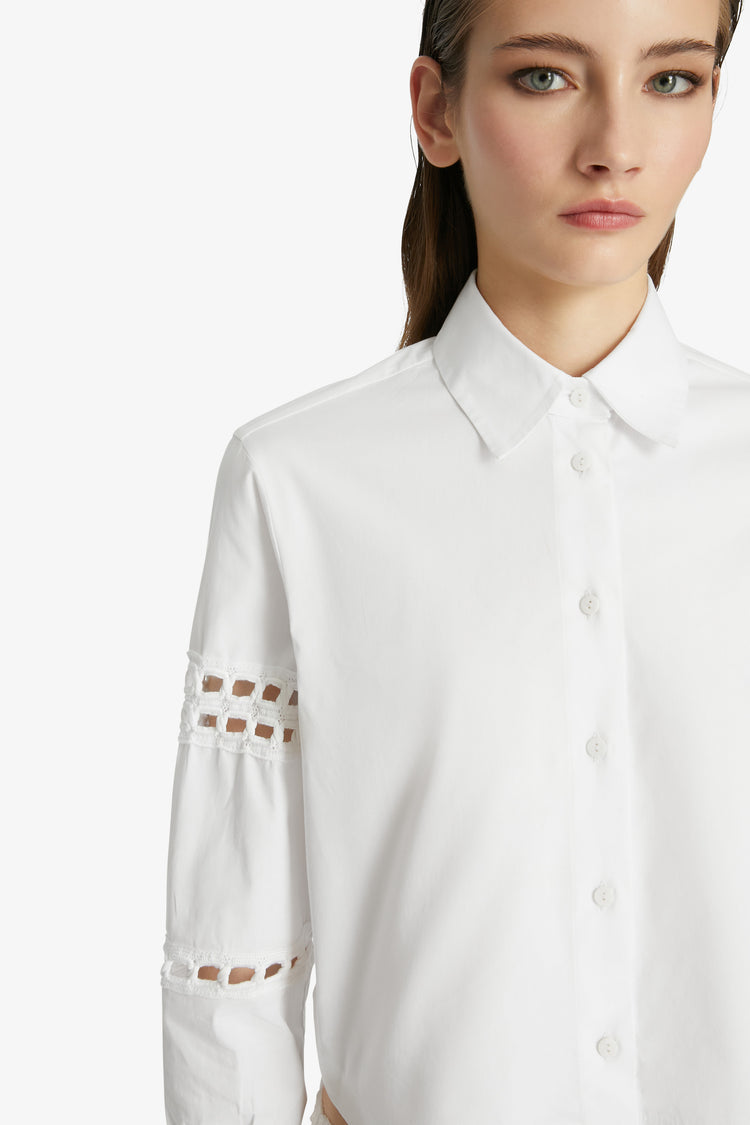 Boxy-fit embroidered shirt