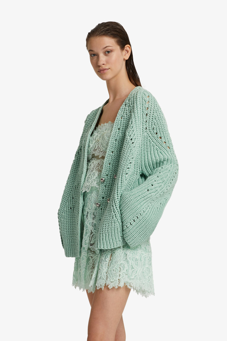 Oversized double-breasted cardigan