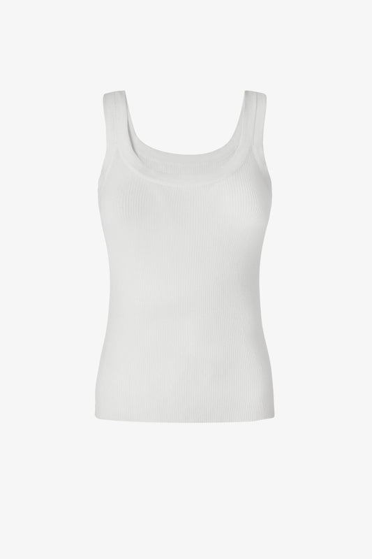 Stretch rib-knit vest top