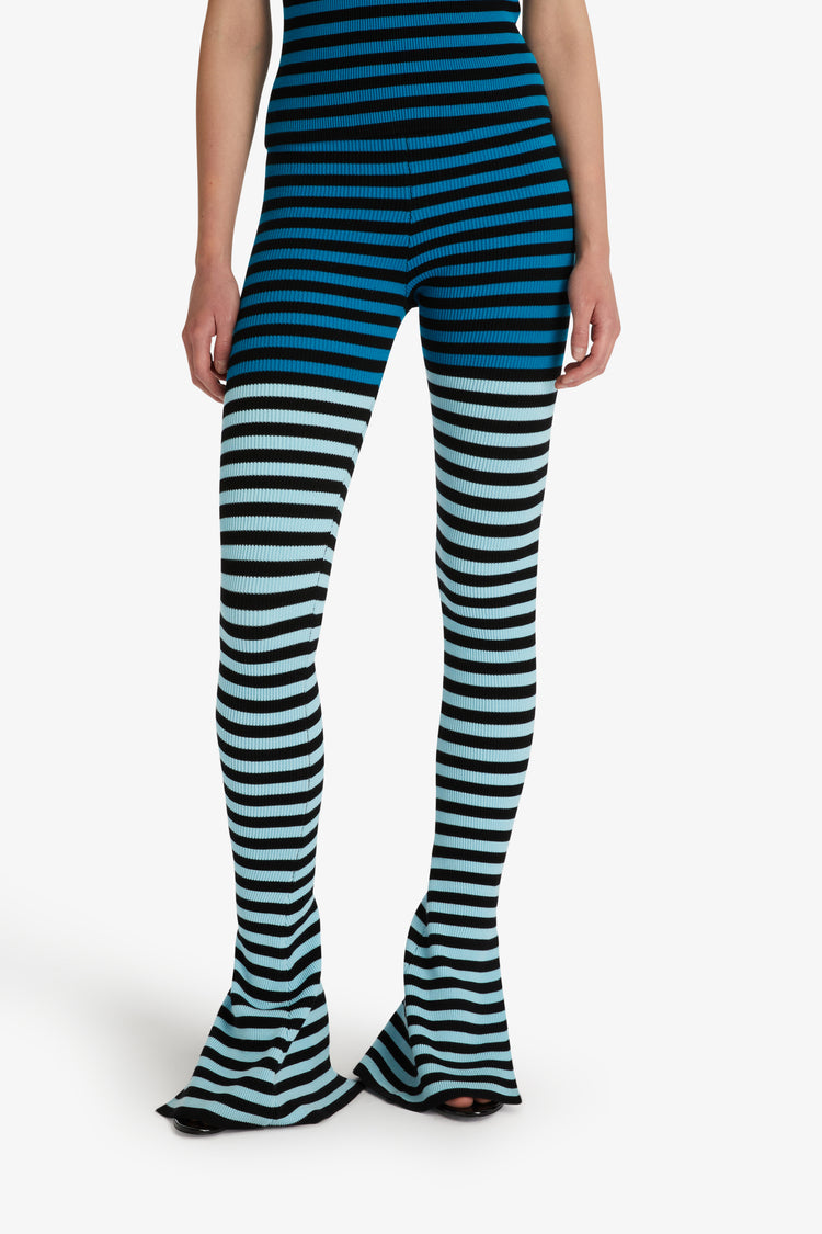 Knitted flared trousers