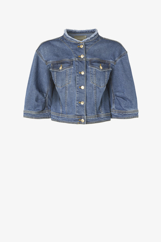 Cropped denim jacket