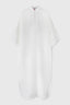 Pure linen White Kaftan with cap sleeves and cotton ajour embroidery